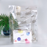 Die Cut Handle plastic bag for privat-label, 40х50(+3)см, 60 µm, transparent, LDPE glossy